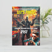 Actie film poster bioscoop avond bewerkbare DIY Kaart (Staand voorkant)