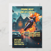 Actie film poster bioscoop avond bewerkbare DIY Kaart (Achterkant)