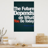 Actie, - Gandhi (Grote Sjabloon, bewerkbaar) Poster (Keuken)