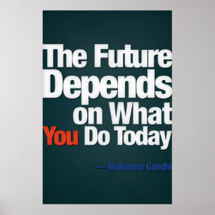 Actie, - Gandhi (Grote Sjabloon, bewerkbaar) Poster