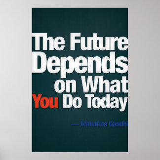 Actie, - Gandhi (Grote Sjabloon, bewerkbaar) Poster