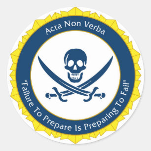 Actie geen woorden - Latijn - Acta non verba Ronde Sticker