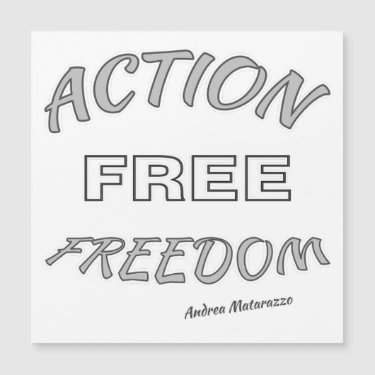 Actie Gratis Magnetische Kaart (Voorkant)