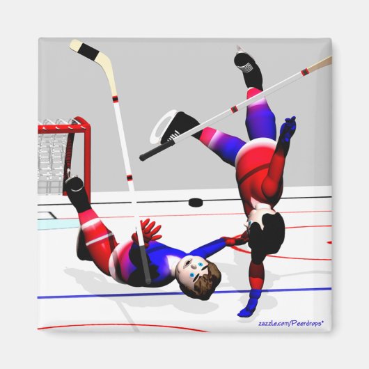 Actie Hockey Player Magneet (Voorkant)