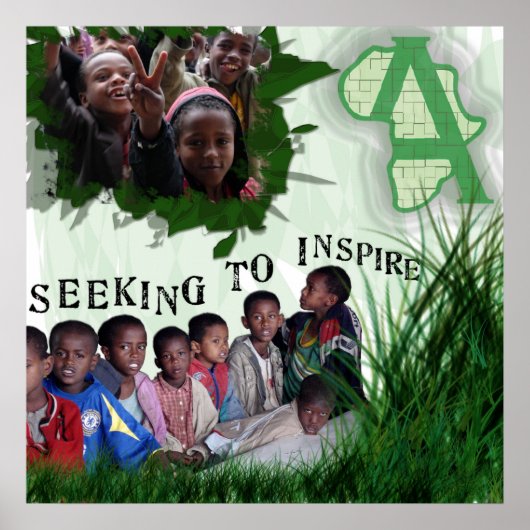 Actie in Afrika Kinder Poster (Voorkant)