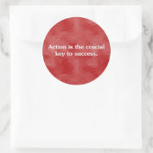 Actie is de sleutel tot succes 2 ronde sticker (Tas)