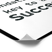 Actie is de sleutel tot succes poster (Hoek)