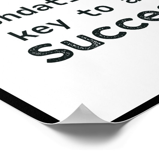 Actie is de sleutel tot succes poster (Hoek)