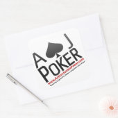 Actie Junkie Poker Vierkante Sticker (Envelop)