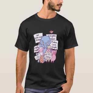 Actie Milieu Vegan Dierenrechten Klimaat P T-shirt