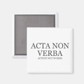 Actie niet woorden - donker magneet (Voorkant / Achterkant)