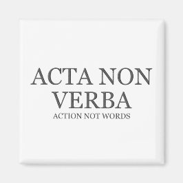 Actie niet woorden - donker magneet