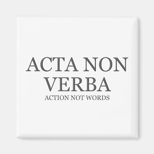 Actie niet woorden - donker magneet (Voorkant)