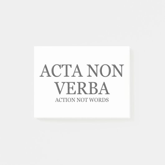 Actie niet woorden - donker post-it® notes (Voorkant)