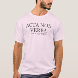 Actie niet woorden - donker t-shirt