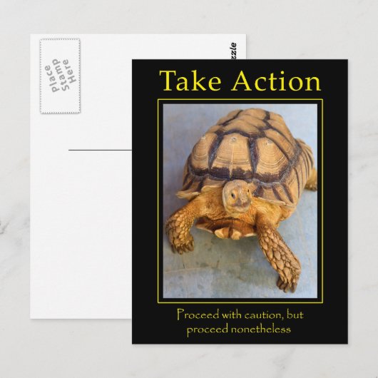 Actie ondernemen briefkaart (Voorkant / Achterkant)