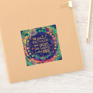 Actie ondernemen om  inspiratie te stimuleren sticker