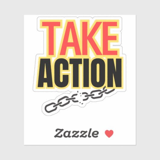 Actie ondernemen sticker (Vel)