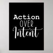 Actie over Intent - Gym, Hustle, Succes Poster (Voorkant)