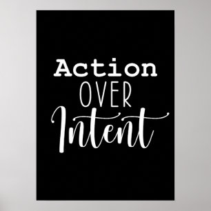 Actie over Intent - Gym, Hustle, Succes Poster