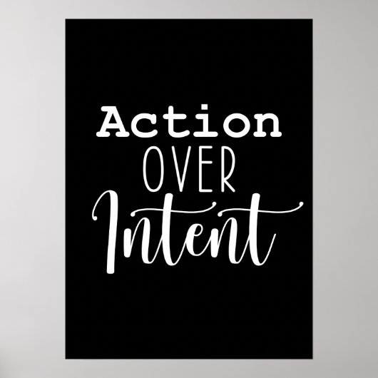 Actie over Intent - Gym, Hustle, Succes Poster (Voorkant)
