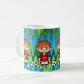 Actie-Packed Football Player Art Koffiemok (Voorkant links)