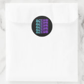 Actie Preventie Bewustzijn Ronde Sticker (Tas)