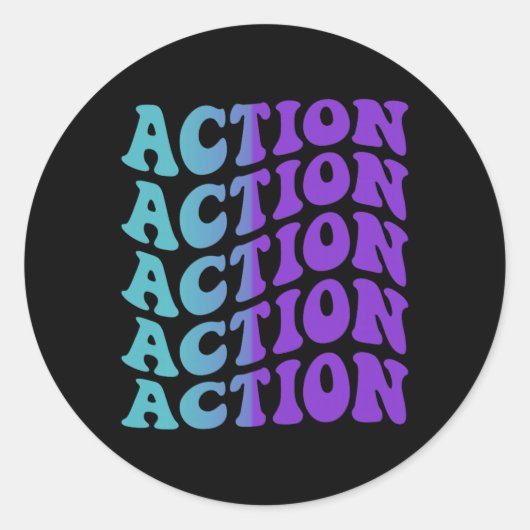 Actie Preventie Bewustzijn Ronde Sticker (Voorkant)