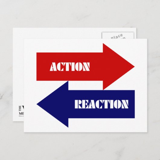 Actie-reactie Briefkaart (Voorkant / Achterkant)