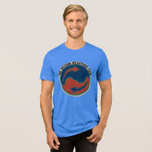 Actie-Reactie Paar, Grappig Fysica Cadeau Tri-Blend Shirt (Voorkant volledig)