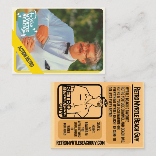 actie-retro contactkaartje (Voorkant / Achterkant)