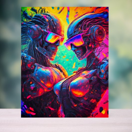 Actie Robo: Volledige gashendel plezier acryl teke Acryl Bord (Neutraal)