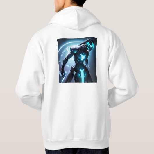Actie SciFi Avatar Hoodie met Neon Light Effect (Achterkant)