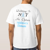 Actie Shirt voor de ziekte van Addison nemen (Achterkant)