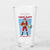 Actie-Sinterklaas is klaar voor Kerstmis Glas (Achterkant)