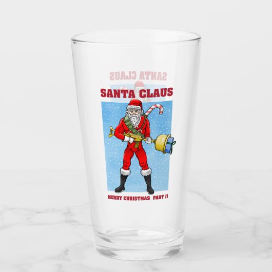 Actie-Sinterklaas is klaar voor Kerstmis Glas (Voorkant)