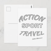 Actie Sport Reizen Briefkaart (Voorkant / Achterkant)