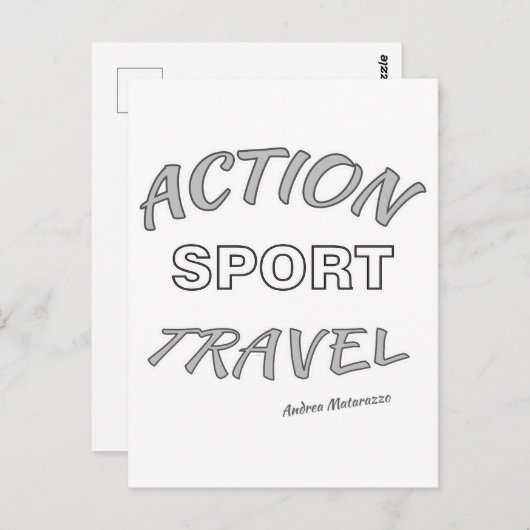 Actie Sport Reizen Briefkaart (Voorkant / Achterkant)
