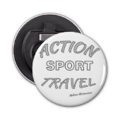 Actie Sport Reizen Button Flesopener (Voorkant)