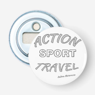 Actie Sport Reizen Button Flesopener