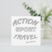 Actie Sport Reizen Kaart (Staand voorkant)