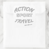 Actie Sport Reizen Vierkante Sticker (Tas)