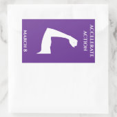 Actie versnellen Internationale Vrouwendag 2025 Rechthoekige Sticker (Tas)