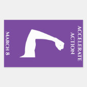 Actie versnellen Internationale Vrouwendag 2025 Rechthoekige Sticker (Voorkant)