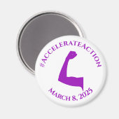 Actie versnellen Vrouwendag IWD 2025 Magneet (Voorkant / Achterkant)