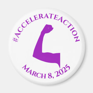 Actie versnellen Vrouwendag IWD 2025 Magneet