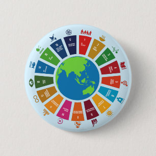 Actie voor Duurzame Ontwikkelingsdoelstellingen Ge Ronde Button 5,7 Cm