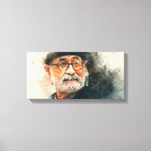 Actie voor kunstfotoshop canvas afdruk