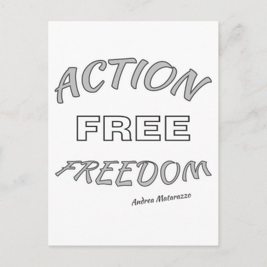 Actie Vrije Vrijheid Briefkaart (Voorkant)