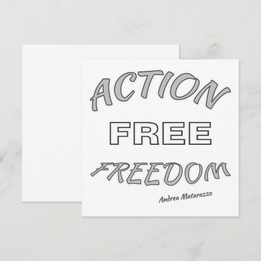 Actie Vrije Vrijheid Kaart (Voorkant / Achterkant)